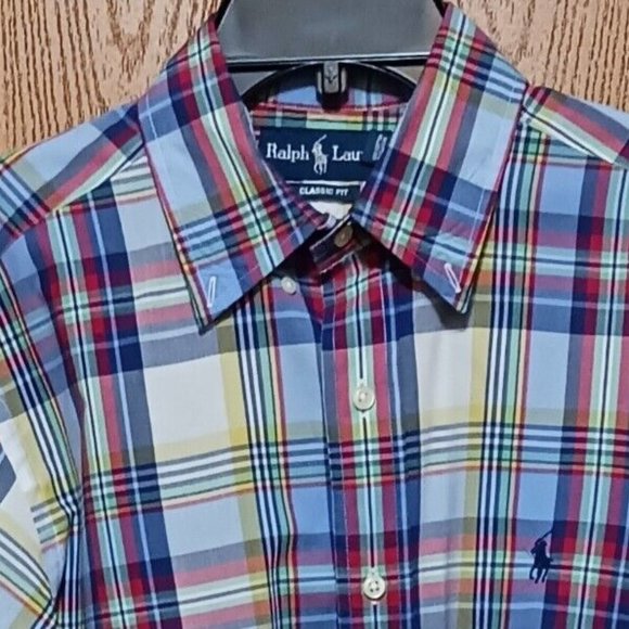 Polo (Ralph Lauren)-(Plaid)-(Size M) -(Pre-owned)-(Dry Cleaned)-$30.00 - Picture 3 of 4